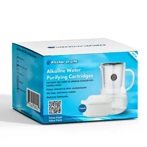 Borosilicate Glass Pitcher of Life Alkaline Water Replacement Filter - 3 Pack