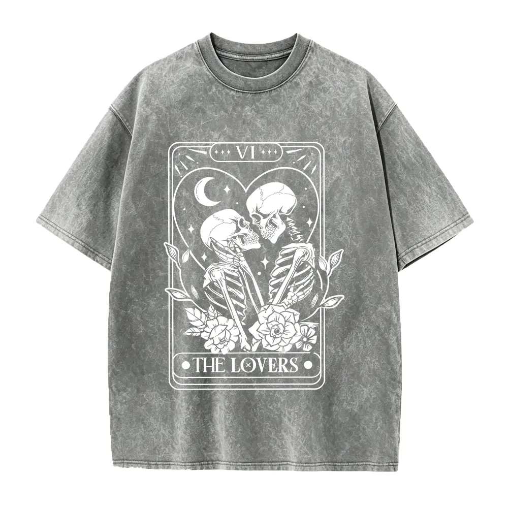 The Lovers, Tarot Card Shirt, Skeleton Lovers Tarot Card Tee, Tarot Lovers, Mystical Tarot card shirt, Tarot card Valentines Day shirt, love