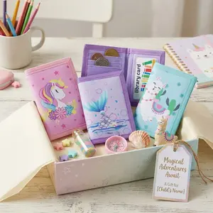 3 Pieces Kids Wallet for Girls and Women - Little Girls Wallet with Magic Sticker, Toddler Wallet with Coin Pocket, RFID Unicorn Wallet Girls Gift Ideas, Cute and Secure Children's Accessory for Money and Cards