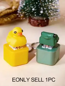 Duck Quacking Keychain, Frog Quaking Keyring, Cute Animal Sound Generator, Realistic Sounds, Focus and Relaxation, Stress Relief Keychain