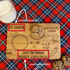 Custom Cookie Board for Santa - Perfect Gift for the Holidays