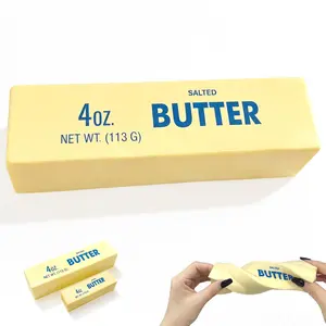 Slow-Rising Butter Stick Squeeze Toy、Ultra-Soft Stress Relief Gadget、Squeezable Fidget Toy & Stress Ball、Realistic Food-Themed Novelty Toy、Ideal Gift or Party Favor