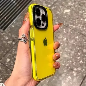 Luxury Transparent Phone Case For iPhone 11 12 13 14 15 16 17 Pro Max Plus Air Clear Bumper Back Cases Cover
