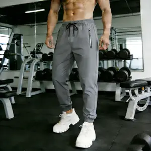 Men's Lightweight Quick-Dry Jogger Pants – Athletic Gym Workout Pants with Zipper Pockets lim Tapered Fitness Pants for Men | Breathable Stretch Joggers with Drawstring Waist