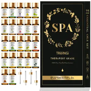 Pure Natural Essential Oils 22pcs Gift Box SPA Set Comfort Lavender Pack Body Care Therapy