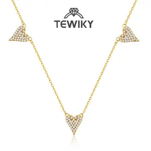 Mother’s Day Gift Tewiky Cute Heart Necklace Tiny Heart Pendant Choker Necklaces Small Gold Love Open Heart Chain Necklace for Women Dainty Gold Necklace Gifts for Her