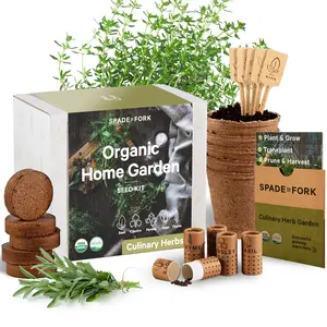 Spade To Fork - Organic Culinary Herb Seed Kit - Grow Your Own Herbs At Home & Save $$!