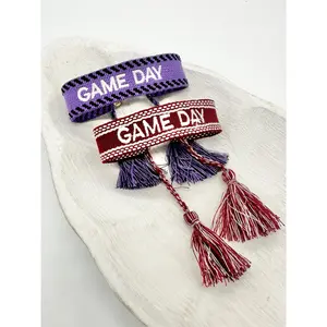 Game Day Embroidered Bracelets