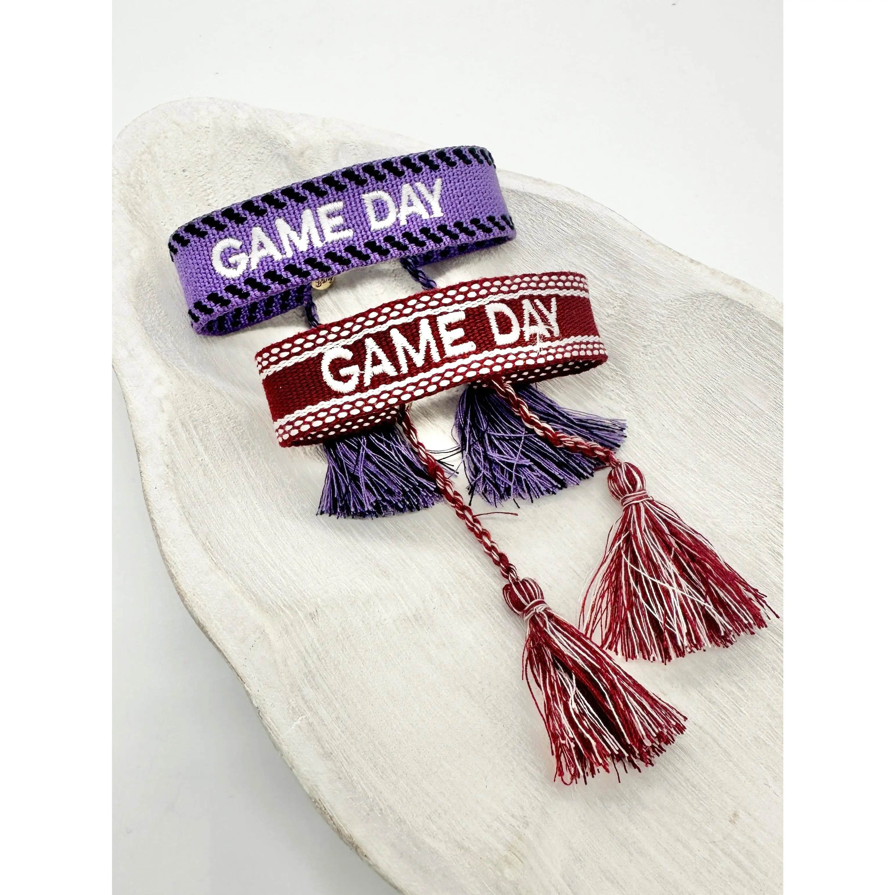 Game Day Embroidered Bracelets