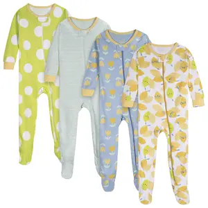 Onesies Brand Baby Girls' Long Sleeve Union Suit, 4-pack