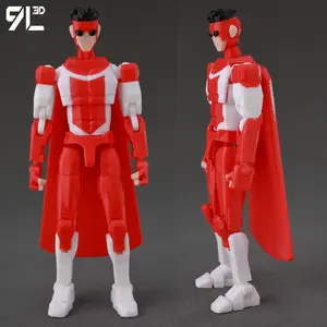 9L3D Invincible T13 Mark RedWhite Suit Dummy13 Anime Action Model Multi-Jointed Figure Superhero Toys Gift For Lover 14cm Height