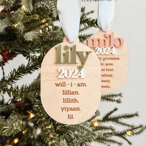 Personalized Pet Nickname Hanging Ornament, Custom Pet Name Christmas Ornament 2024, Dog Name Ornament, Cat Ornament, Custom Pet Ornament,