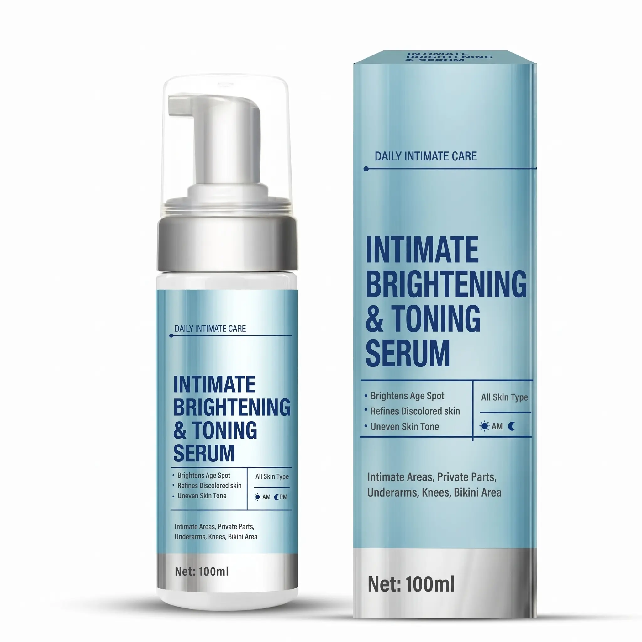 Body Brightening Serum for Sensitive Areas (Underarms, Knees, Bikini Line) - Gentle Tone-Refining Formula with Age Spot Support - Daily/Evening Use - Even Complexion for All Skin Types - 100ml, Uneven Skin Tone, Remedy For Dark Spots, Dark Spots Treatment