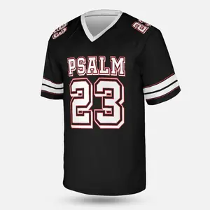 Psalm 23 Jersey Shirt, Jesus Christian Bible Verse Football Jersey, Football Fan Jersey Shirt