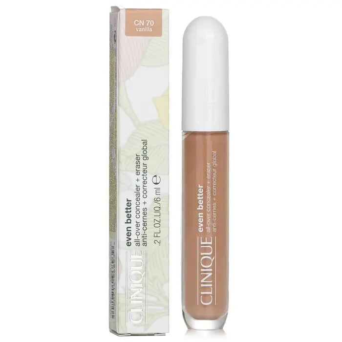 Clinique Even Better All Over Concealer + Eraser - # CN 70 Vanilla, Sensitive Skin Cosmetic, Transfer-Proof Makeup for Natural Look