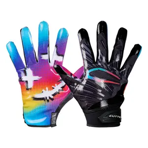 CUTTERS Multi Color Face Game Day Pro Limited-Edition Receiver Gloves High Performance Grip Flexible Comfortable All-Weather Performance