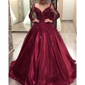 new European and American foreign trade women's independent station hot stamping big swing sexy long dress tailing banquet evening dress