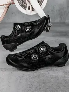Unisex Cycling Shoes, Quick-Release Buckles, Breathable Design, Lightweight Road Bike Shoes, Ideal for Commuting and Long Rides