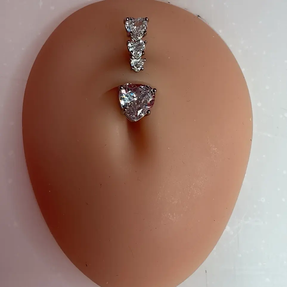 4 heart belly ring 4 heart belly ring