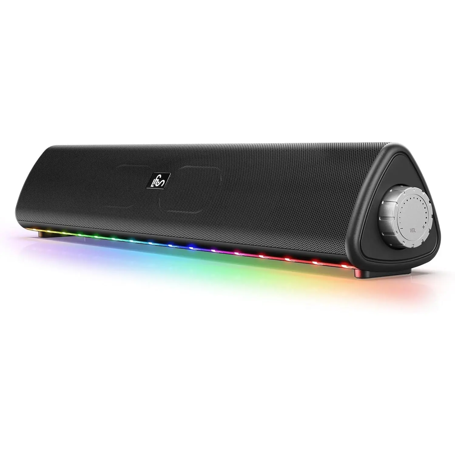 20W Bluetooth Wireless Bass Speakers, All-in-1 Surround Audio Desktop PC Speakers with 3.5mm Aux-in, USB Type-C, Wireless Battery Powered for Laptop, Tablet, Gaming