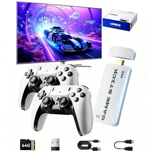 LASTEND Portable Retro Gaming Console - Family-Friendly Plug-and-Play Game Stick with 2 Controllers for Parties & Leisure Time