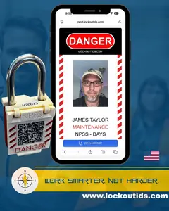 LOCKOUT ID Gen2 Smart LOTO Tag System with Advanced Gen2 Technology for Efficient Lockout Tagout Procedures in Industrial Settings