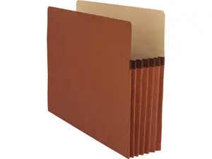 Business Source File Pocket 5-1/4" Exp. Letter 10/BX Redrope 65792