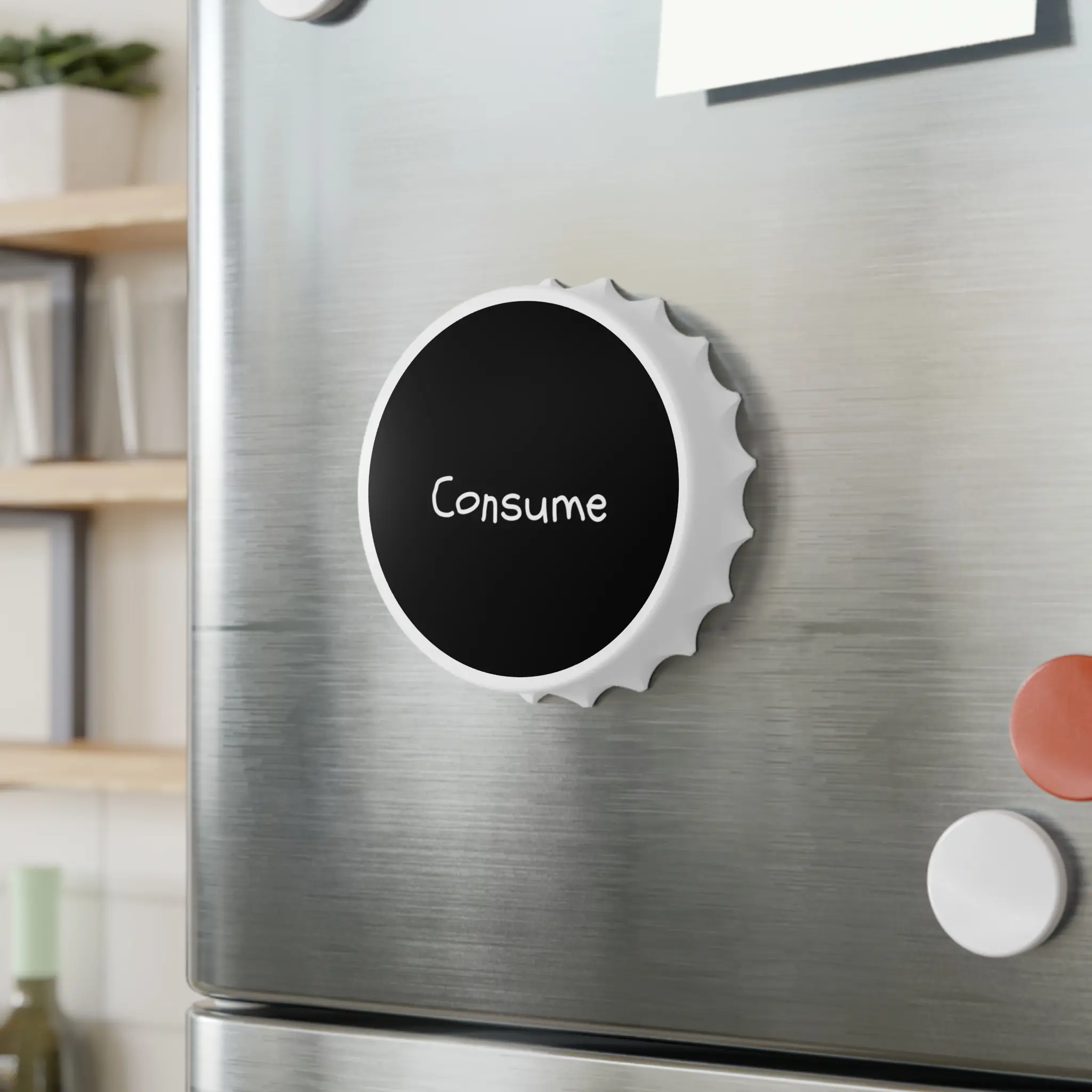 Magnet Handy Metal Bar Bottle Openers - Kitchenware, Bar Utensils for "Consume"-Themed Use
