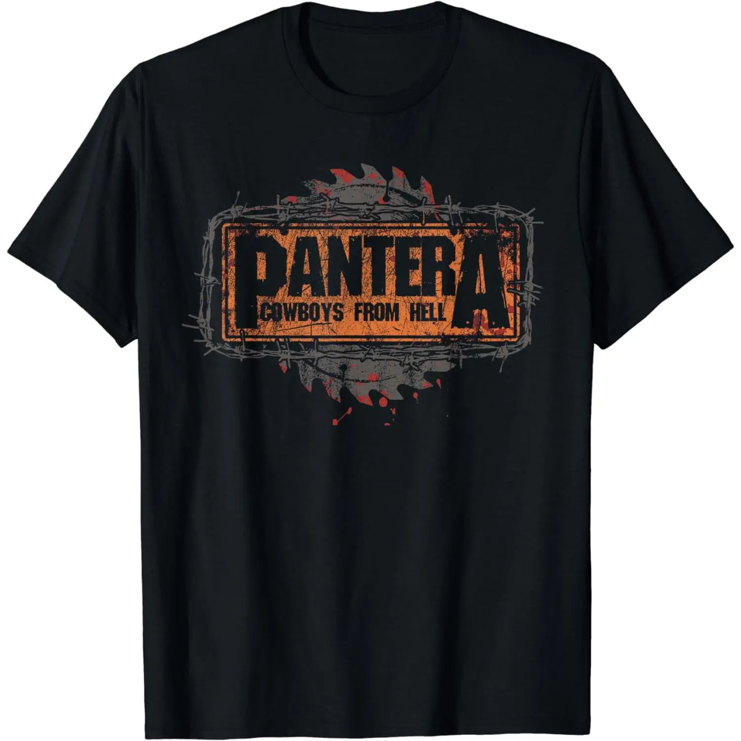 Women's Soft Cotton Unisex Graphic Print T-Shirt - Classic Athletic Tops, Vintage Casual Streetwear, Round Neck, Cowboys from Hell Design, Shortsleeve