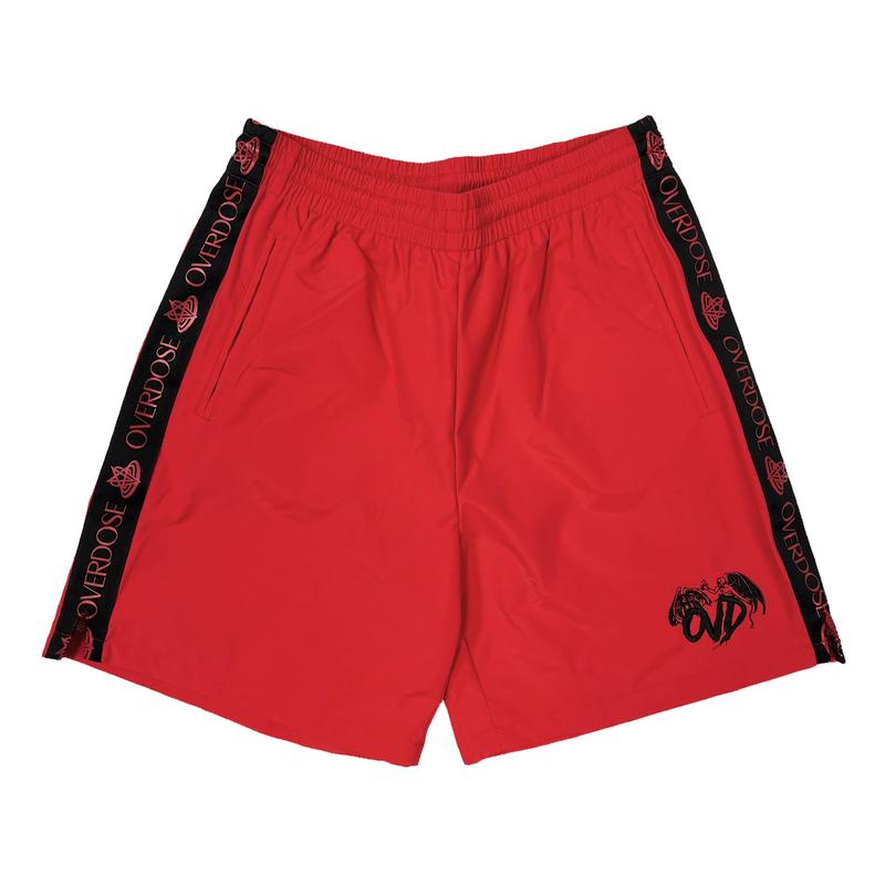 "NYLON SHORTS - RED"