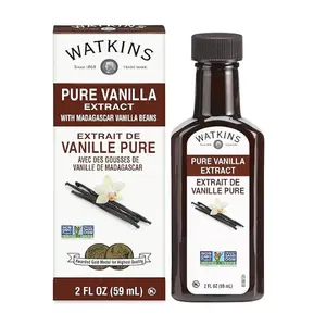 Watkins Pure Vanilla Extract 2 Fl Oz 1 Pack Madagascar Beans Non GMO Gluten Free Kosher USA Made Natural Flavors All-Natural