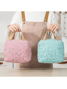 Everyday Bags, Pink Leopard Print Lunch Bag – Insulated, Lightweight & Durable Mini Tote | Reusable Polyester Food Bag for School, Office, or Picnic