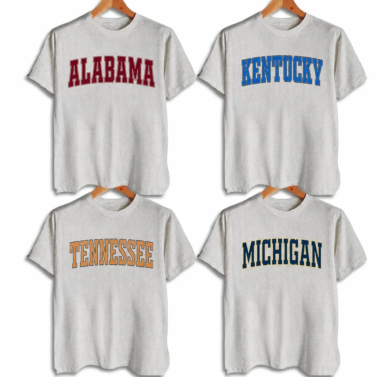 Distressed Varsity College T-Shirt – Ash Grey Cotton, Unisex Classic Cotton Tee with Vintage Athletic Style, Perfect for Casual Outfits & Layering Cotton Trending Tee