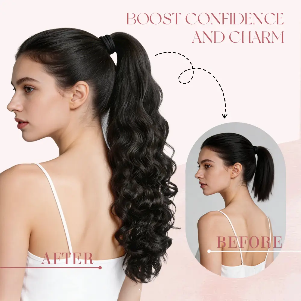 24 Inch Ponytail Extension Claw Clip on Ponytail Extensions  display picture 2