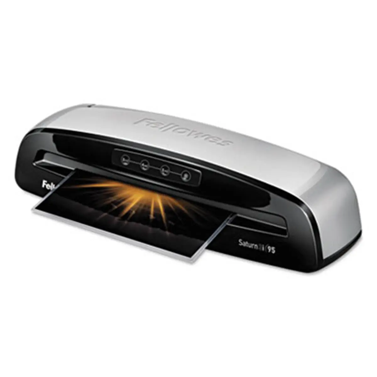 Fellowes Saturn3I-Bksv Laminating Machine (FEL), Hot Lamination Function, Automatic Shutoff, Entry Width Indicator, Green Light Alert, Audible Beep Notification, Cold Setting for Self-Adhesive Pouches, Energy-Saving, Saves Energy