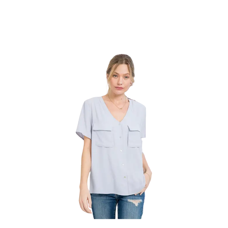 Lilac 2 Pocket Blouse