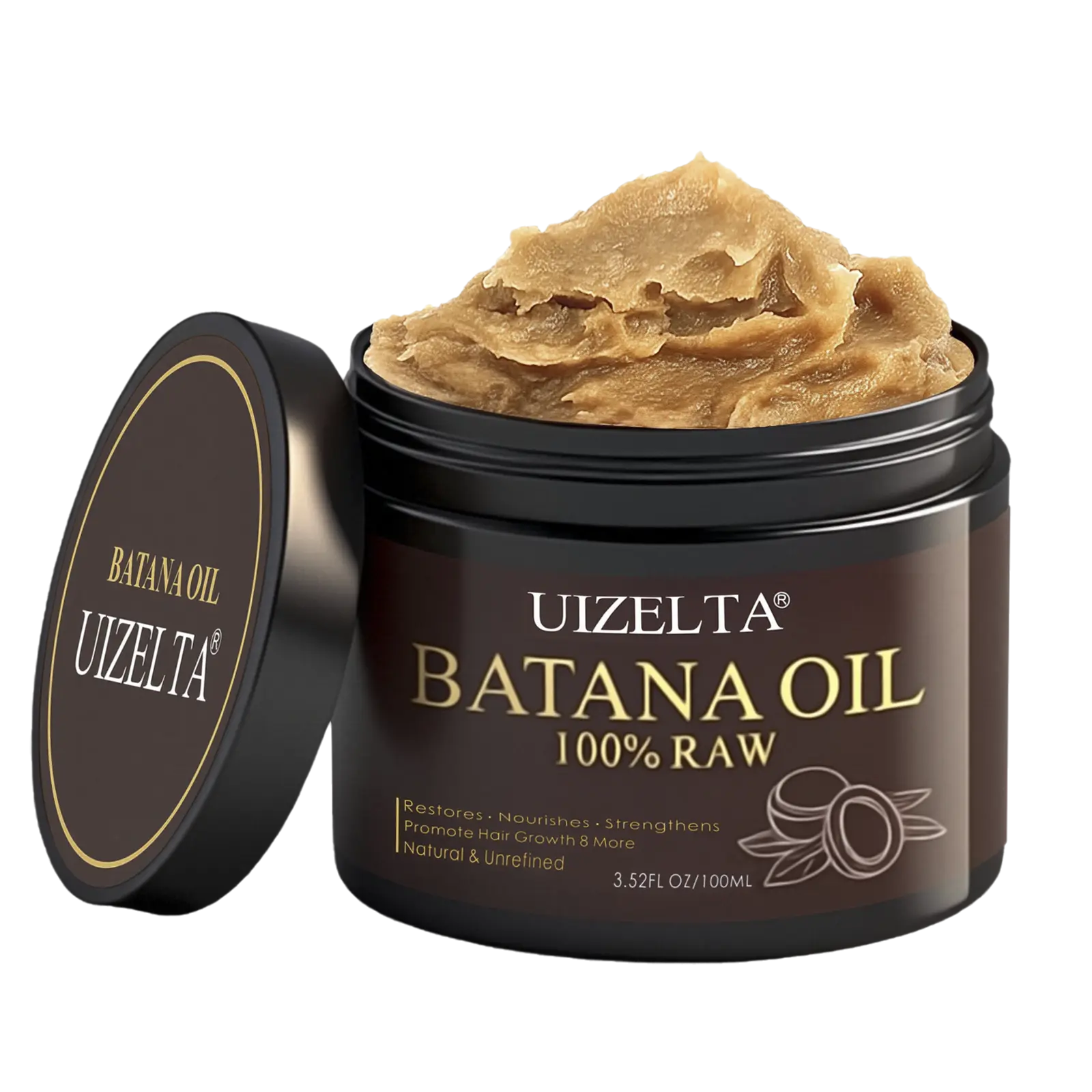 UIZELTA 100% Unrefined Batana Oil from Honduras – Fuller, Thicker Hair for Women & Men, Silky Conditioning Conditioner Haircare hairgrowthoil batana hair oil