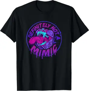 Dungeons & Dragons Definitely Not A Mimic Iconic Logo T-Shirt Casual Graphic