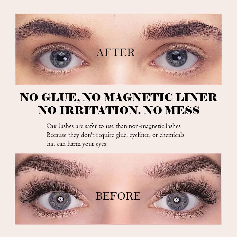 3 Pairs of Reusable Magnetic Eyelashes With Clips, 3D Natural Look, Easy To Wear, No Adhesive Needed, Perfect For Daily Use And Special Occasions
