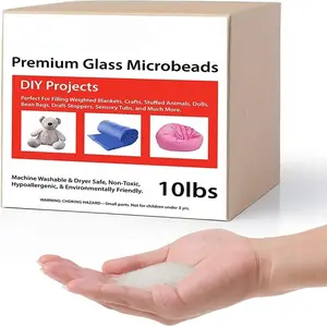 Weighted Beads for Stuffed , Glass Microbead Filler for Blankets, Pillows, Reborn Dolls (10 lbs) - Glass Beads - Weighted Pellets for Stuffed