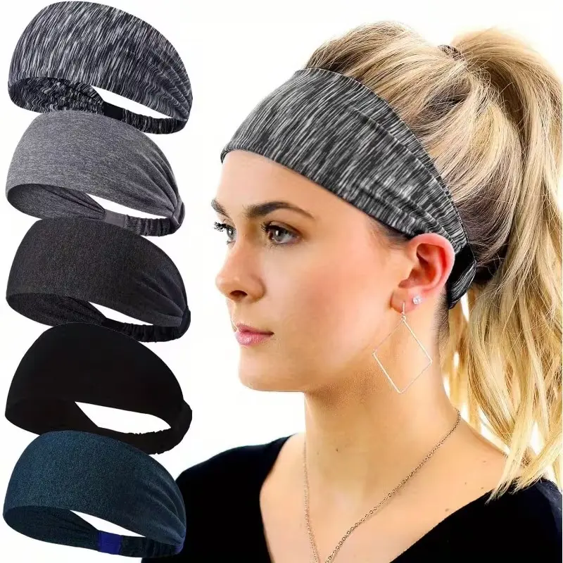Stylish Unisex Workout Headband Sweat Absorbing Non Slip Breathable Hair Band for Men Women Perfect for Fitness Running Yoga Gym Sports Lightweight Comfortable summerwins