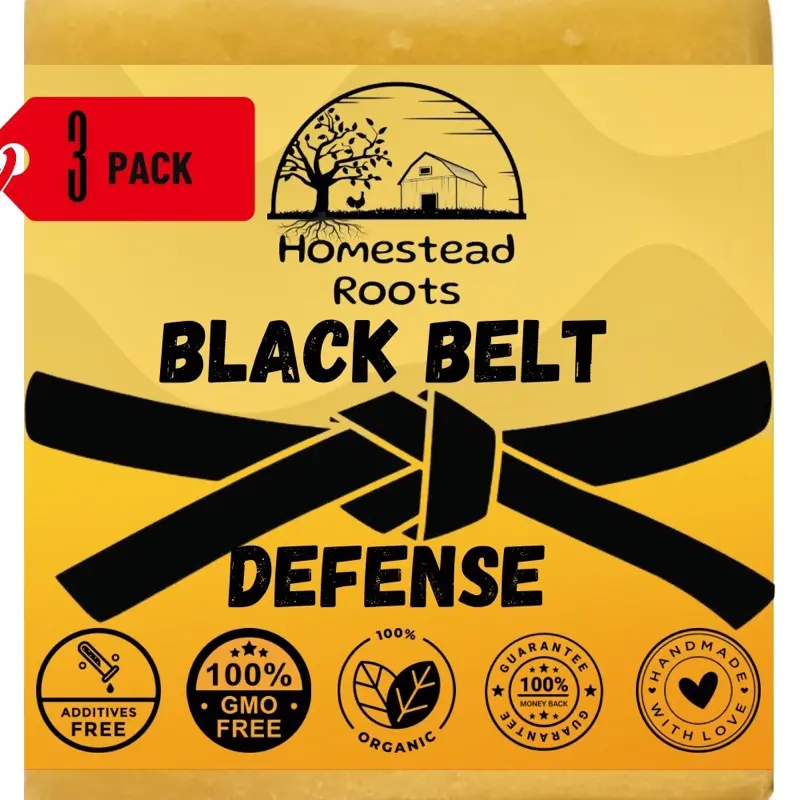 3 pack Organic soap - All combat athletes - Potent Odor Defense- Unique blend of 7 Organic Essential Oils – Grass-Fed Beef Tallow and Organic Oils