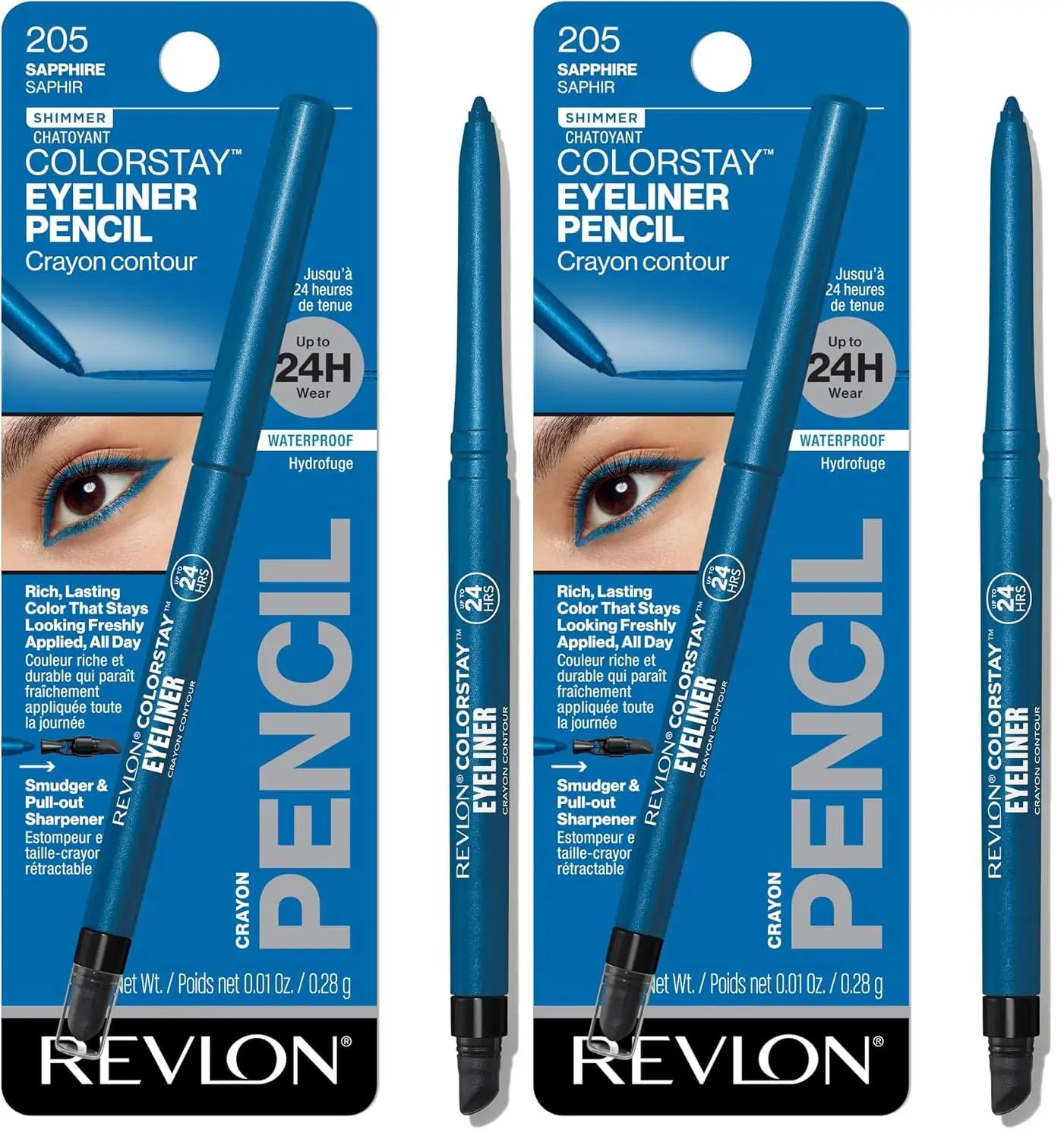 Revlon ColorStay Pencil Waterproof Eyeliner, 206 Jade, 0.01 oz