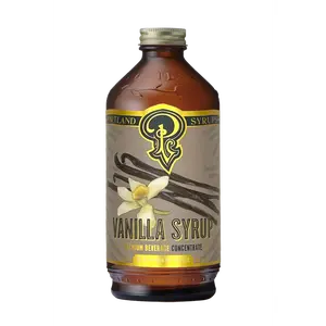 Portland Syrups Vanilla Syrup – Flavoring for Coffee, Lattes, Cold Brew, Macchiatos, Cocktails, & Desserts – Ideal for Drinks & Adding a Vanilla Touch to Any Beverage – 12 oz, 24 servings (Pack of 1)