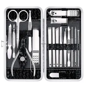 Nail Clippers Set Fingernail and Toenail Clipper Cutters, Manicure Pedicure Kit 18 Pieces Stainless Steel Professional Grooming Kits, Nail Care Tools with Luxurious Travel Case Daily Gift