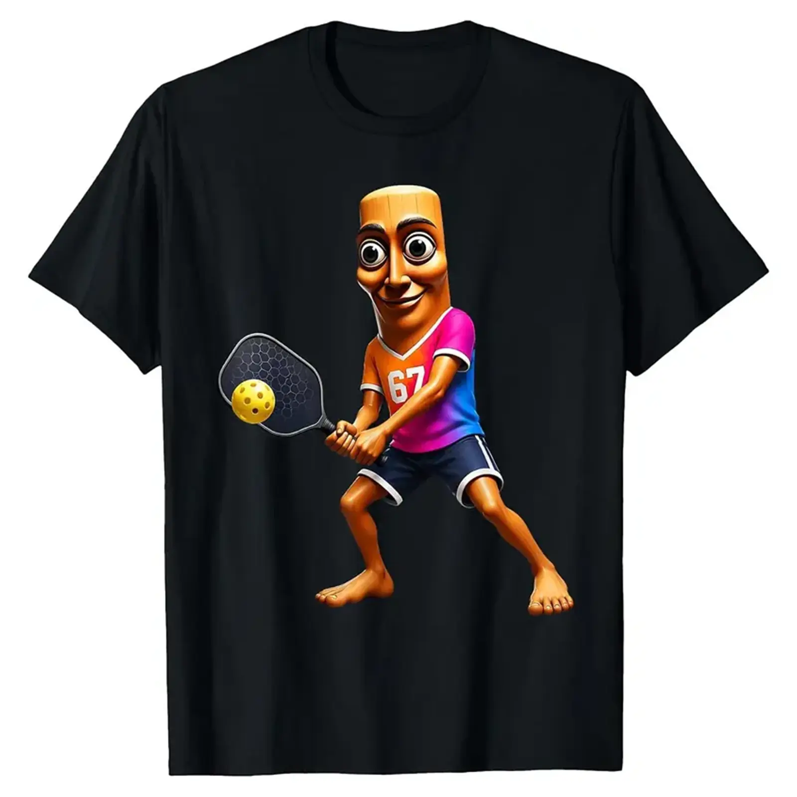 Unisex Triple T Meme Pickleball Graphic Short-Sleeve Sports T-Shirt, Casual Summer Funny Tee for Outdoor Sports