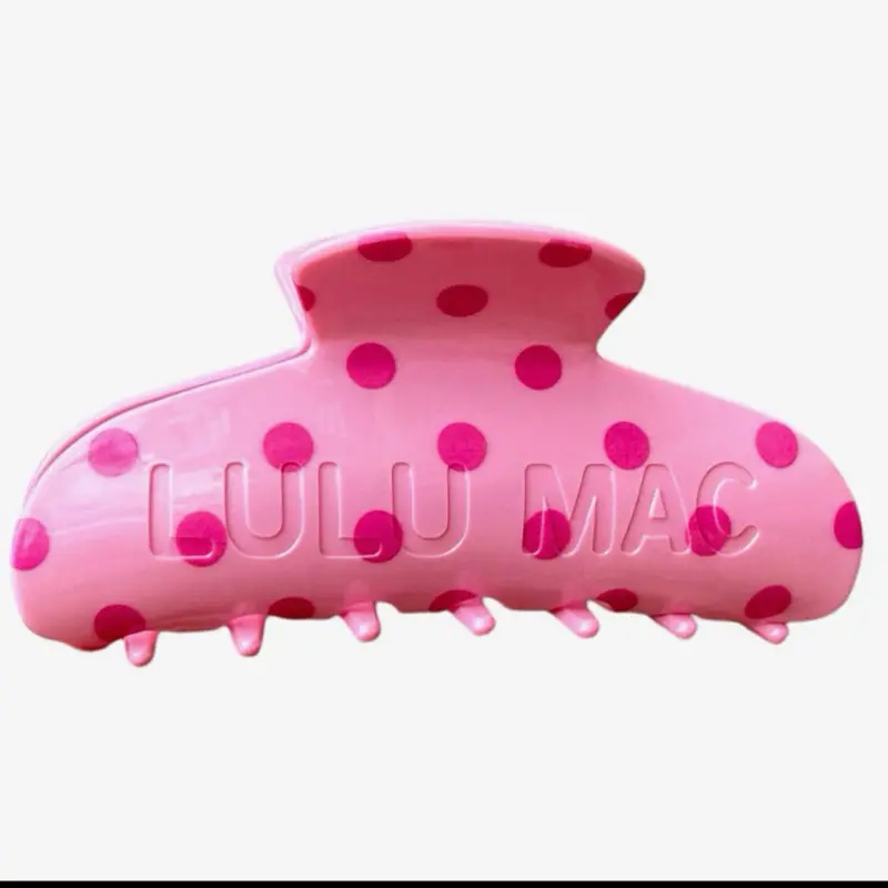 Lulu Mac Clip Pink Polka Dot