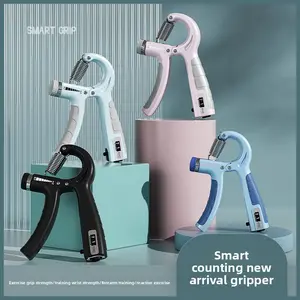 Counting Grip R Type Adjustable Exercise Fitness Equipment Wrist Finger Rehabilitation Training Glue Handle 5-60KG