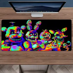 Horror Cartoon Doll Large Gaming Mouse Pad, Aesthetic Desktop Protective Pad, Washable Rubber Pad Non-Slip Lock Edge Multi-Size Mouse Pad Suitable For Home Office, Good Gift for Family and Friends, Desktop Accessory