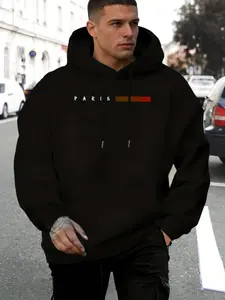 American Street Style Hoodie Oversized Black Fashion Brand Casual Pullover